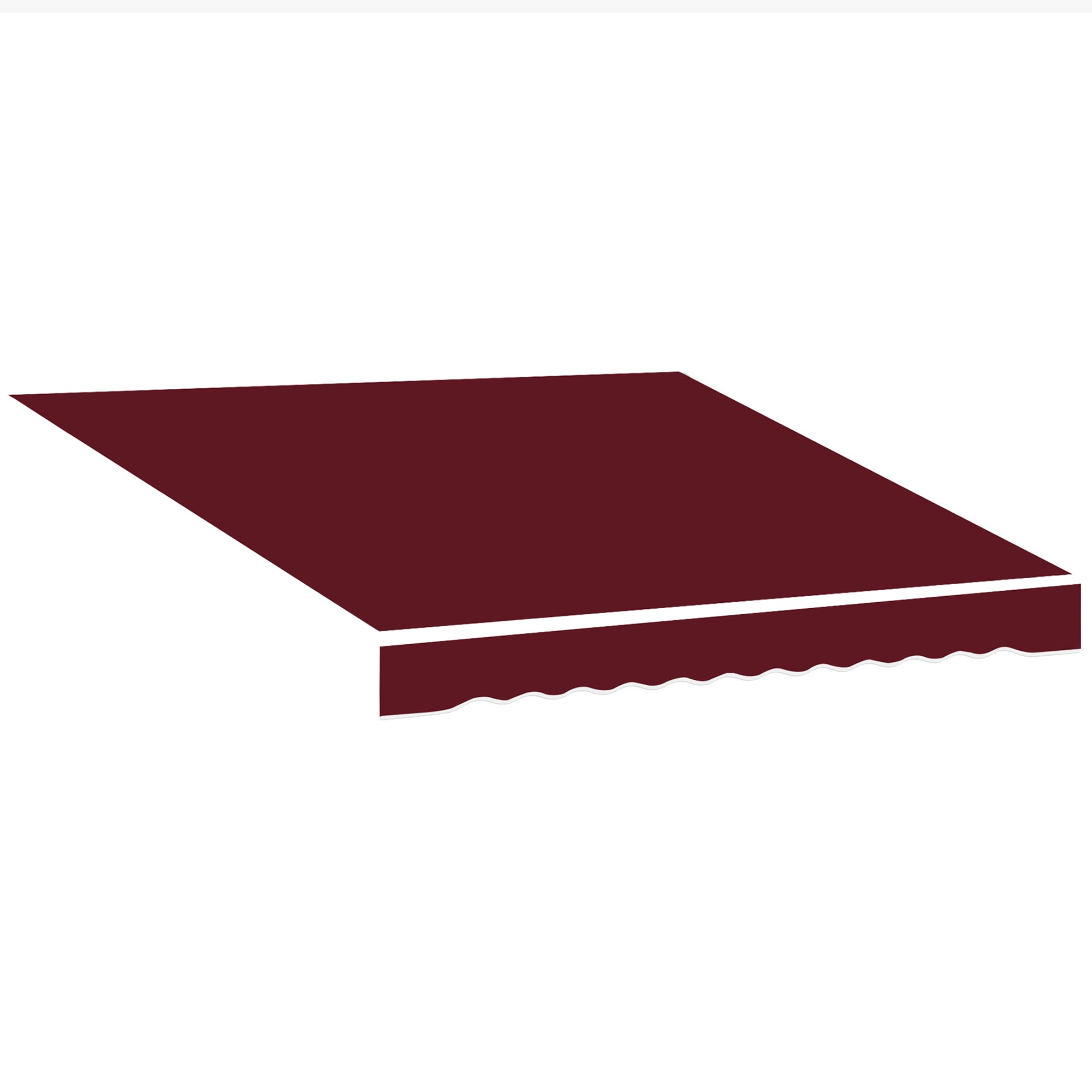 Outsunny Outdoor Sunscreen Cover: 9'x8' Retractable Fabric Replacement with UV Blocking, Wine Red 