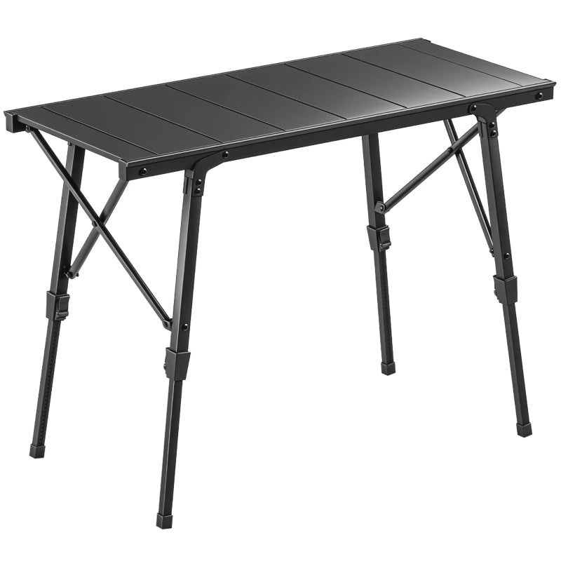 Folding Picnic Table Heavy Duty Camping Table with Removable Plates Non-slip Feet for Outdoor BBQ