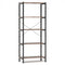 5-Tier Industrial Bookshelf Display Storage Rack with Metal Frame-Gray