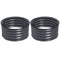 Outsunny Set of 2 Raised Garden Bed, Metal Planter Box with Safety Edging, Easy-to-assemble Stock Tank, Dark Grey