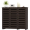 HOMCOM Narrow Shoe Cabinet with Slatted Doors, Adjustable Shelves for 20 Pairs of Shoes, Shoe Cabinet for Entryway, Dark Brown