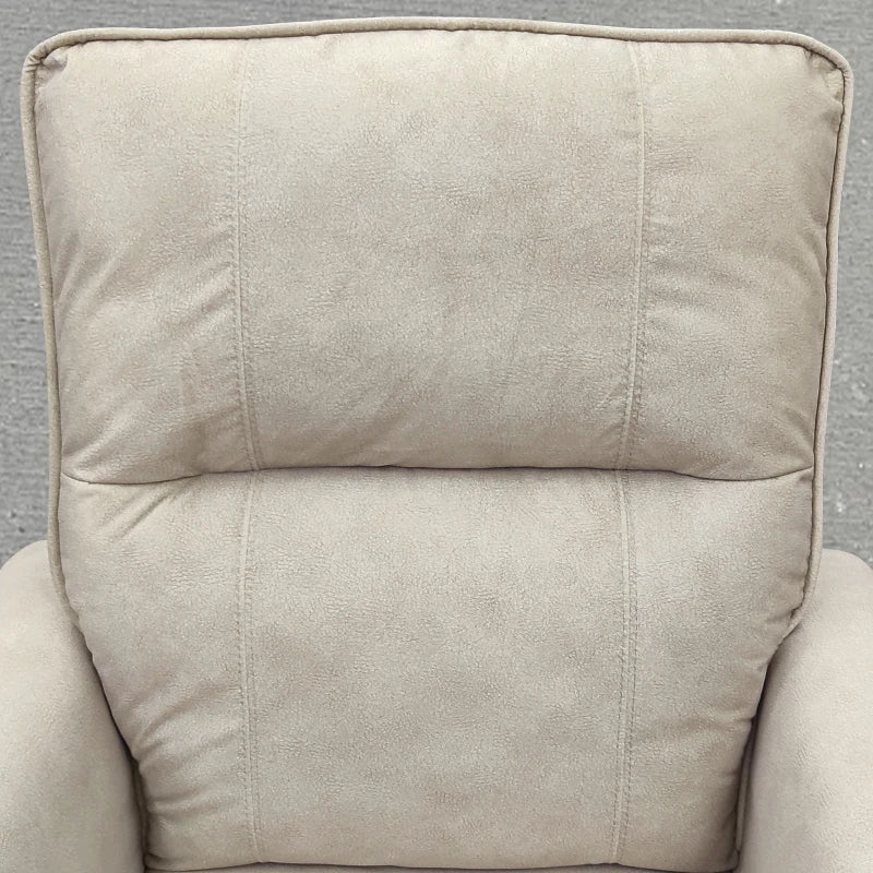 Power Recliner Chair, Fabric Upholstered Recliner Chair with USB Ports, Footrest, Beige