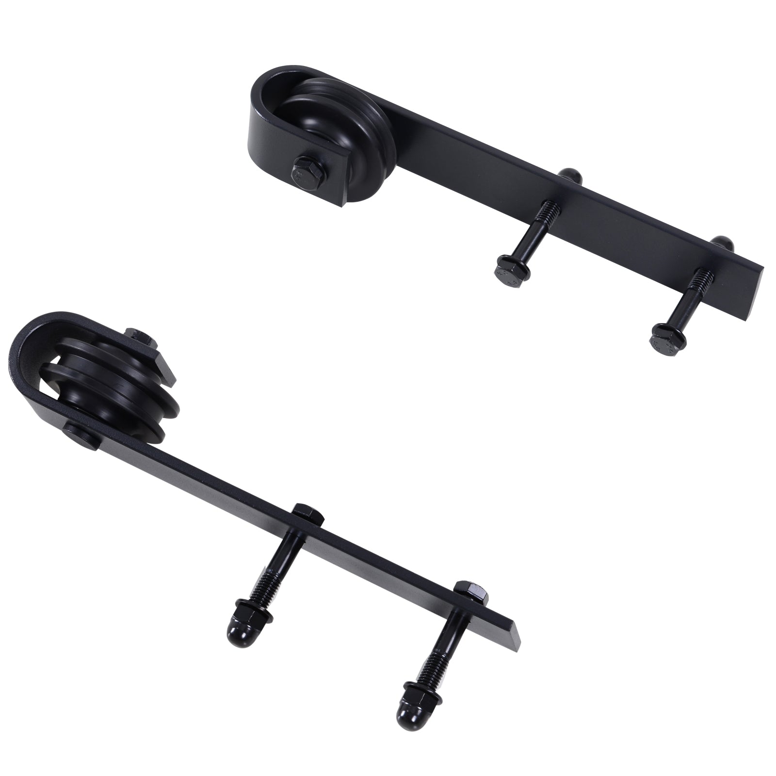 HOMCOM 6.6FT CARBON STEEL Sliding Wood Barn Door Hardware Track Set Door System Carbon Steel J Shape Roller 