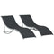 Outsunny 2-Pack S-shaped Reclining Lounge Chair: Foldable for Patio, Beach, Garden, Black, 264lbs Capacity
