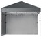 Outsunny 10'x10' Pop Up Canopy Sidewalls Adjustable Instant Tent Dark Grey