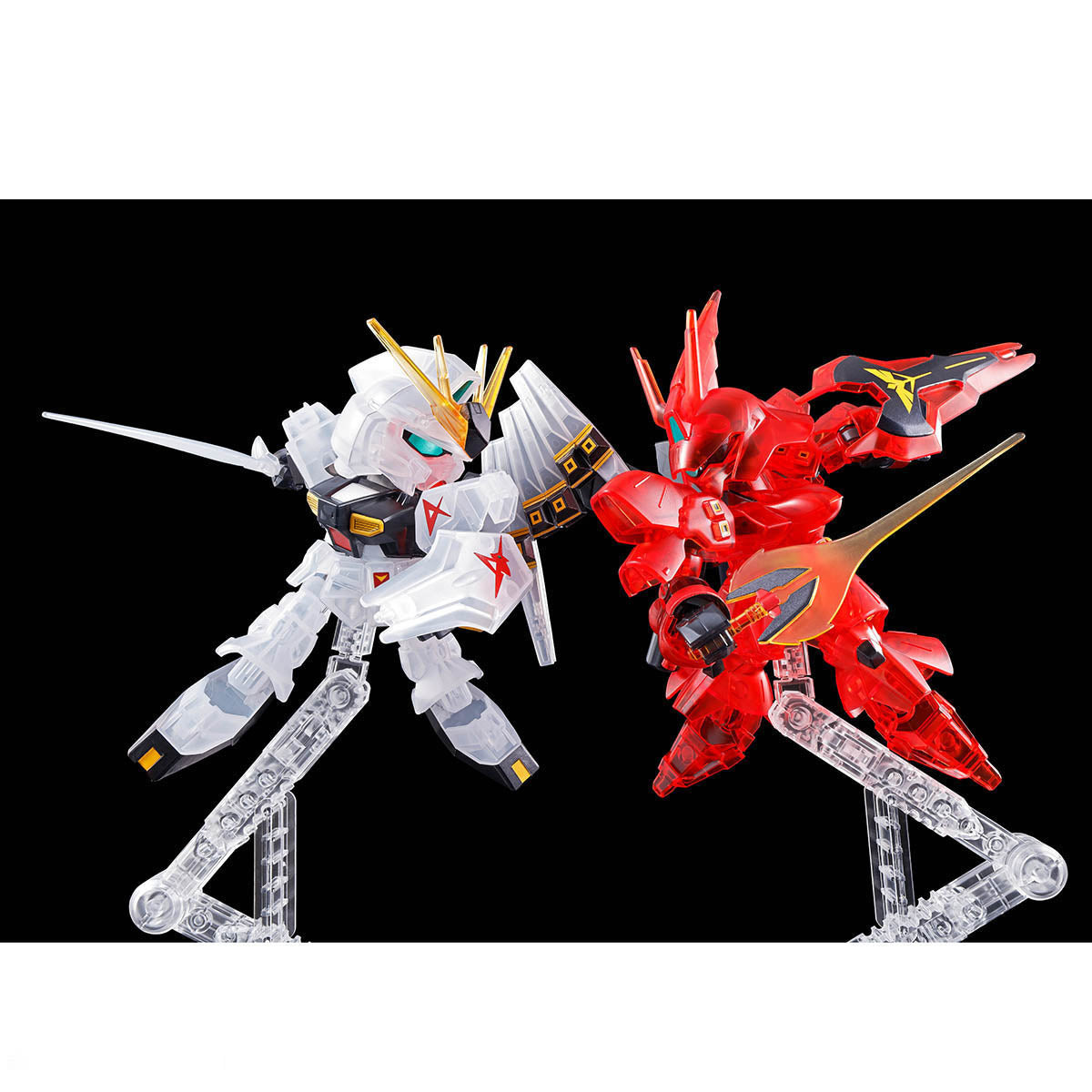 SD Gundam Ex-Standard ν Gundam VS Sazabi Set (Clear Color) 