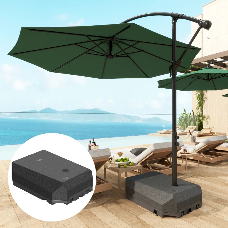 Umbrella Base Plastic Umbrella Stand for Cantilever Umbrella with Wheels, Heavy Duty Umbrella Stand, Water/Sand Filled