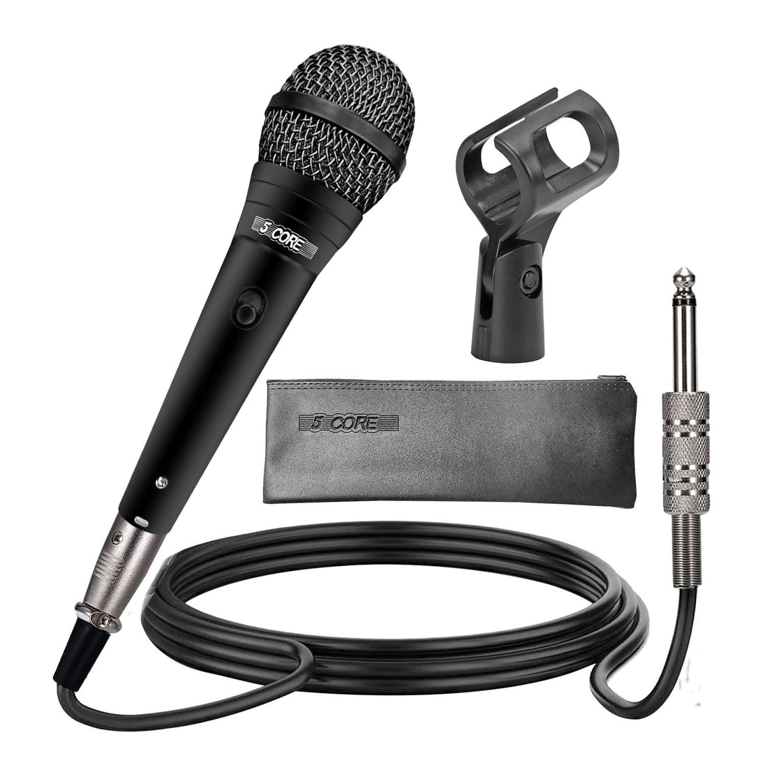 5Core XLR Microphone Dynamic Mic Karaoke Singing Studio Microfono Handheld Mics ND 58 BLK