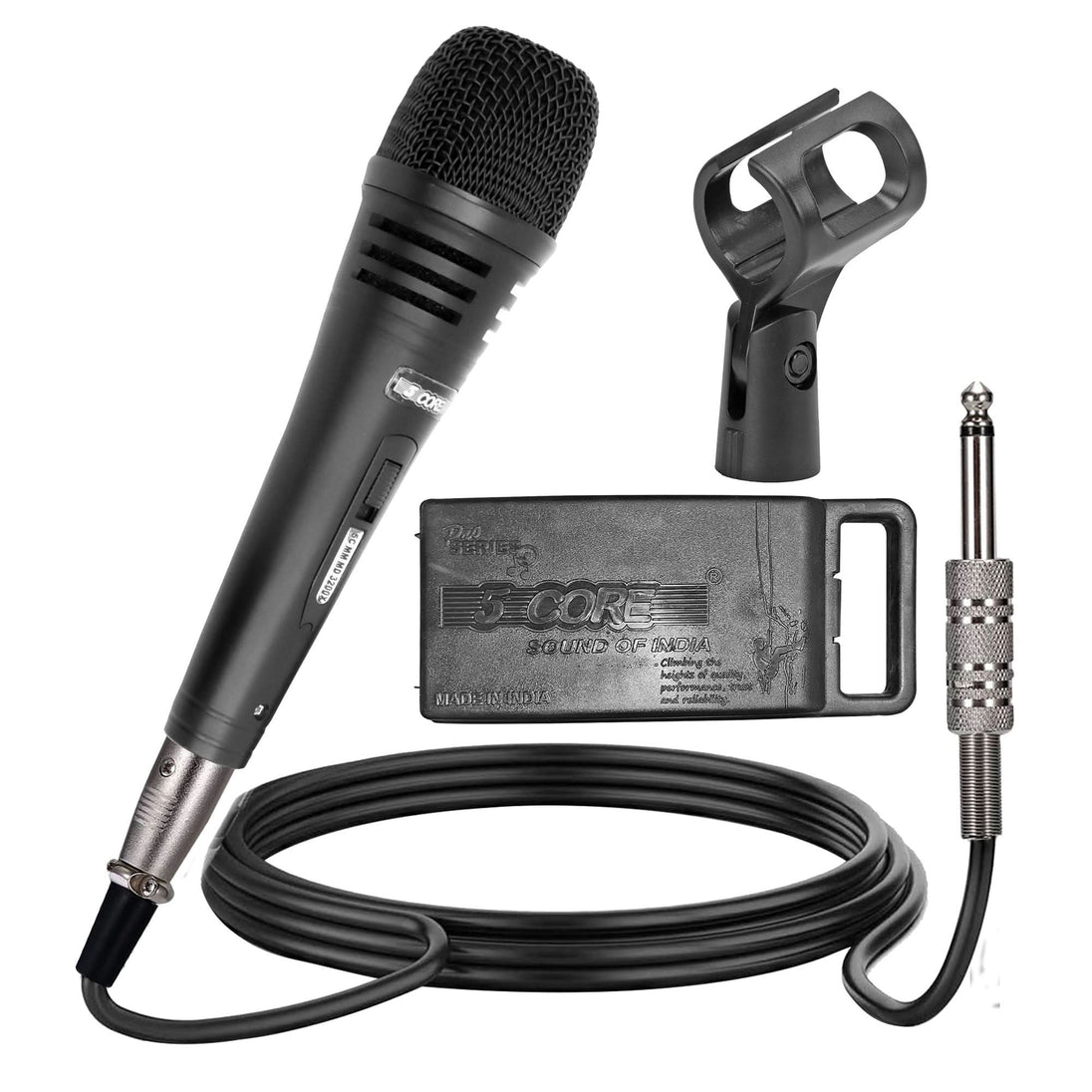 5 Core Dynamic XLR Microphone - Handheld Mic for Karaoke, Singing, and Studio Use