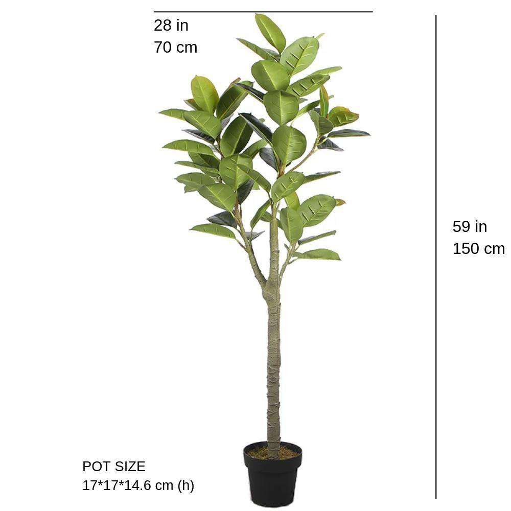 Nero Artificial Rubber Potted Plant 5' 