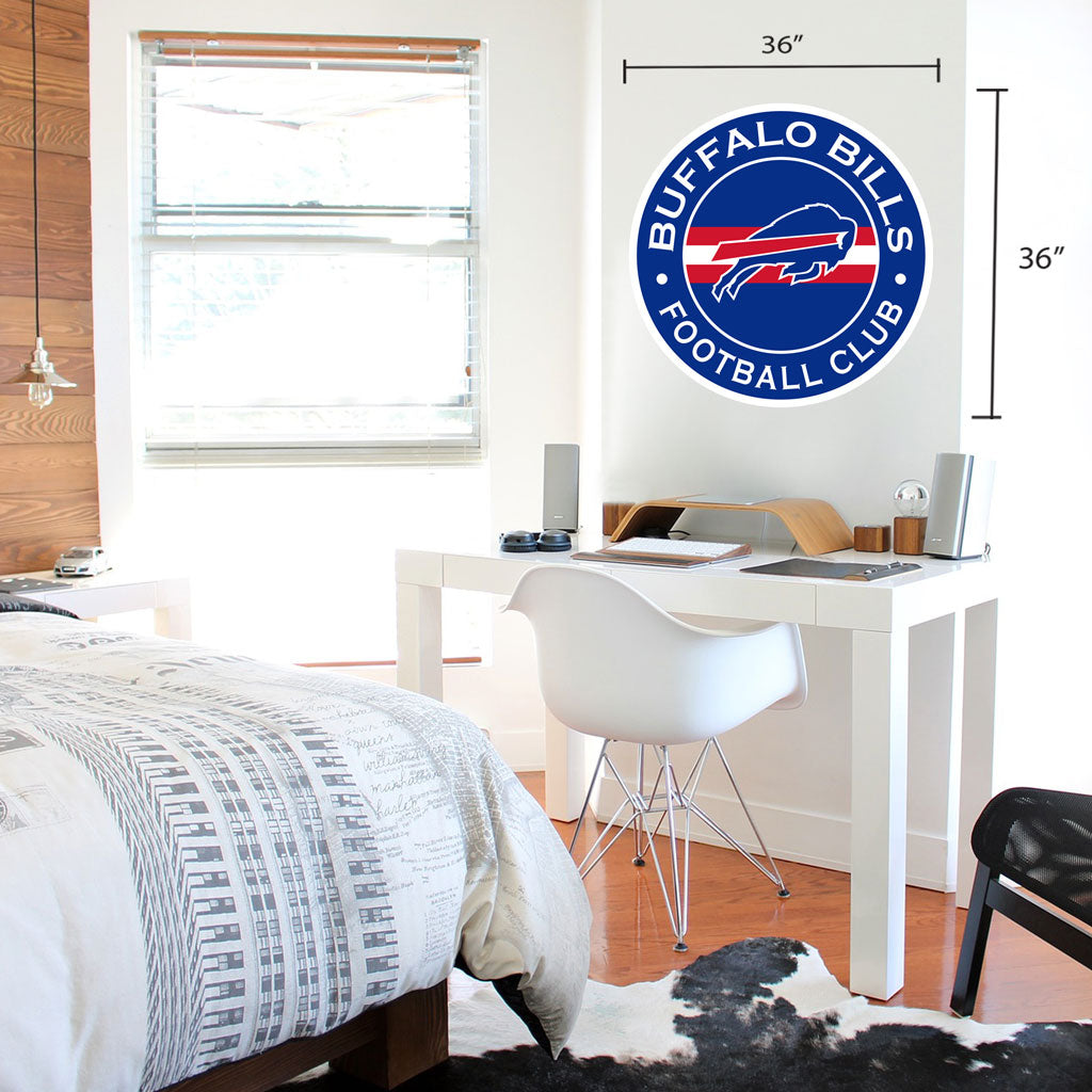Buffalo Bills Decal | Stripe Design 36" x 36" 