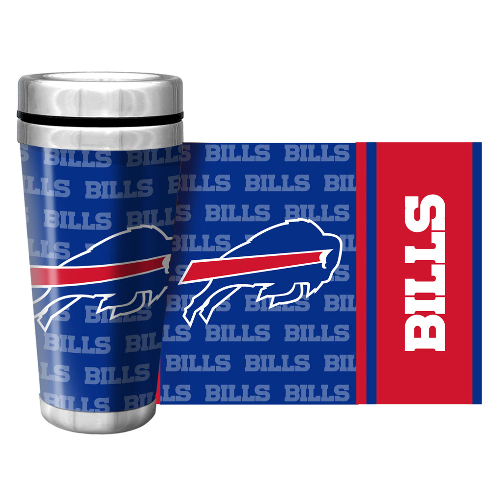 Buffalo Bills Travel Mug | Wallpaper Full Wrap 16 oz. 