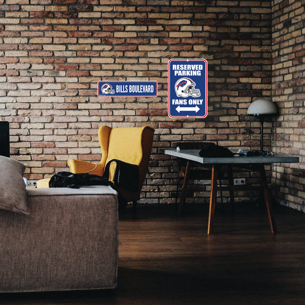 Buffalo Bills Signs - 2 Pack Parking & Street Set 