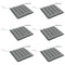 6-Piece Seat Cushion Pillows Replacement, Button Tufted Patio Chair Cushions Set with Ties, Charcoal Grey
