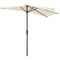 9.8ft Half Umbrella Semi Round Patio Parasol with Crank Handle, Top Vent for Garden, Balcony- NO BASE INCLUDED, Cream