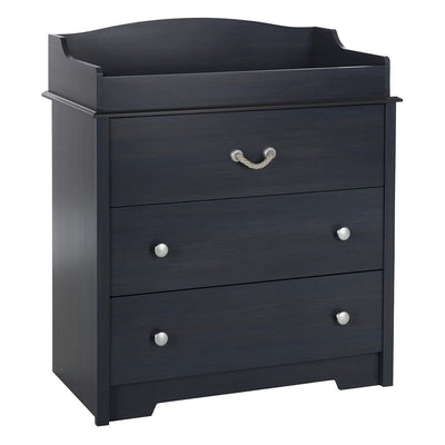 Nautical Nursery 3 Drawer Rope Handle Baby Changing Table in Dark Blue - Free Shipping 