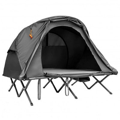 2-Person Outdoor Camping Tent with External Cover-Gray - Color: Gray - Free Shipping 