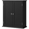 HOMCOM Wall Mount Over Toilet Bathroom Medicine Cabinet with Adjustable Shelves 2 Door Storage