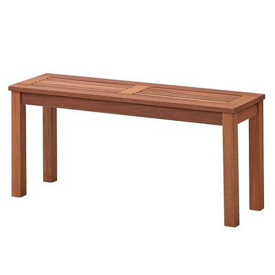 Solid Wood Outdoor 2-Seat Backless Garden Bench in Natural Finish - Free Shipping 