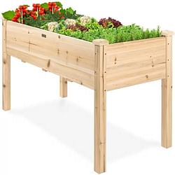 Outdoor 4-ft x 2-ft Fir Wood Raised Garden Bed Planter Box - Free Shipping 