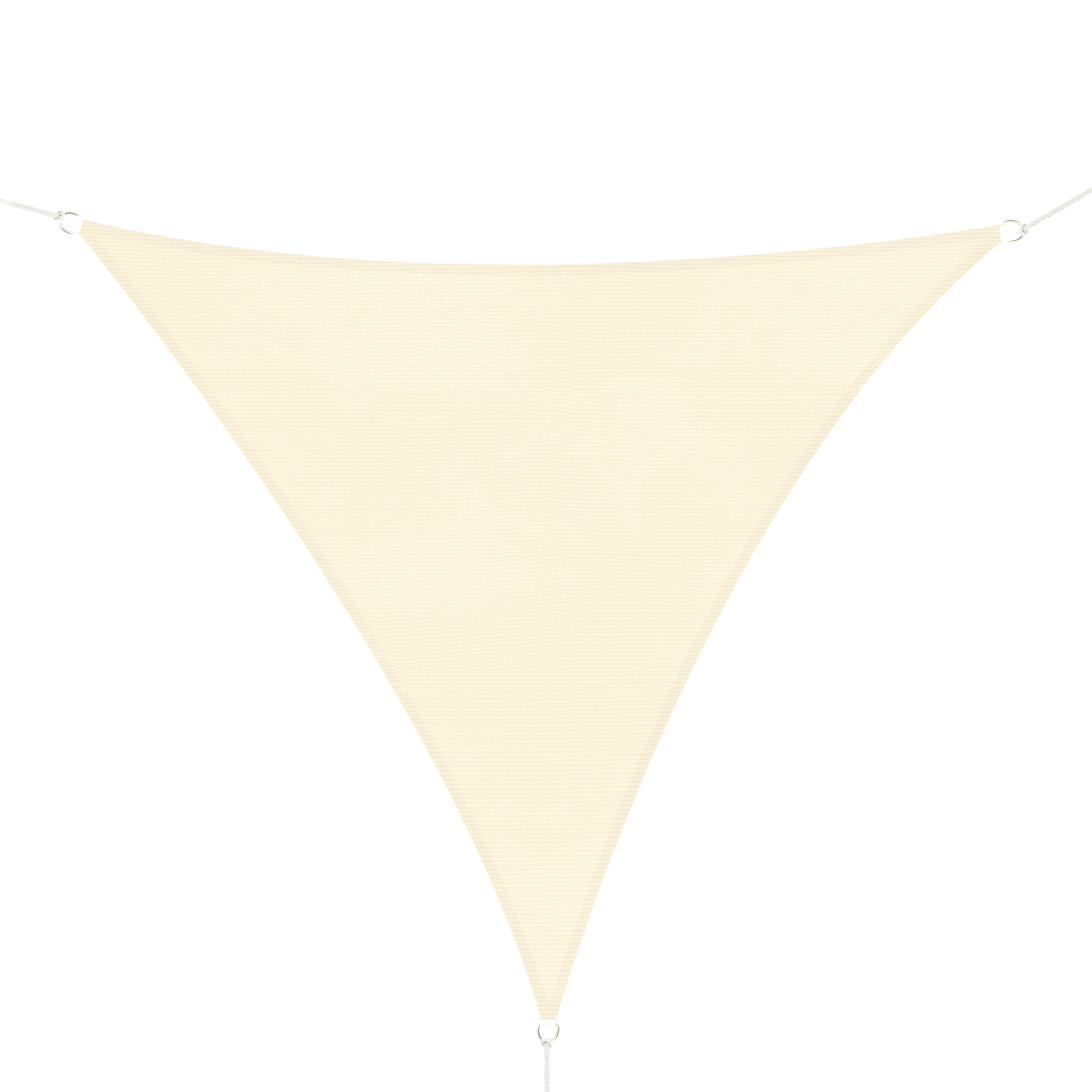 Outsunny Triangle 10' x 10' x 10' Outdoor Sun Shade Sail, Garden Cover UV Block Fabric Canopy for Patio, Deck, Cream 
