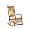 Wooden Porch Rocking Chair Outdoor Patio Rocker Garden Single Leisure Reclining Seat Armchair Natural