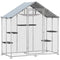 Large Catio Outdoor Cat Enclosure with Waterproof Cover, Walk-in Cat Patio w/ 5 Adjustable Platforms & Hammock