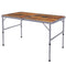 Outsunny Adjustable Height Outdoor Folding Picnic Table Portable Aluminum Frame for Camping BBQ Coffee