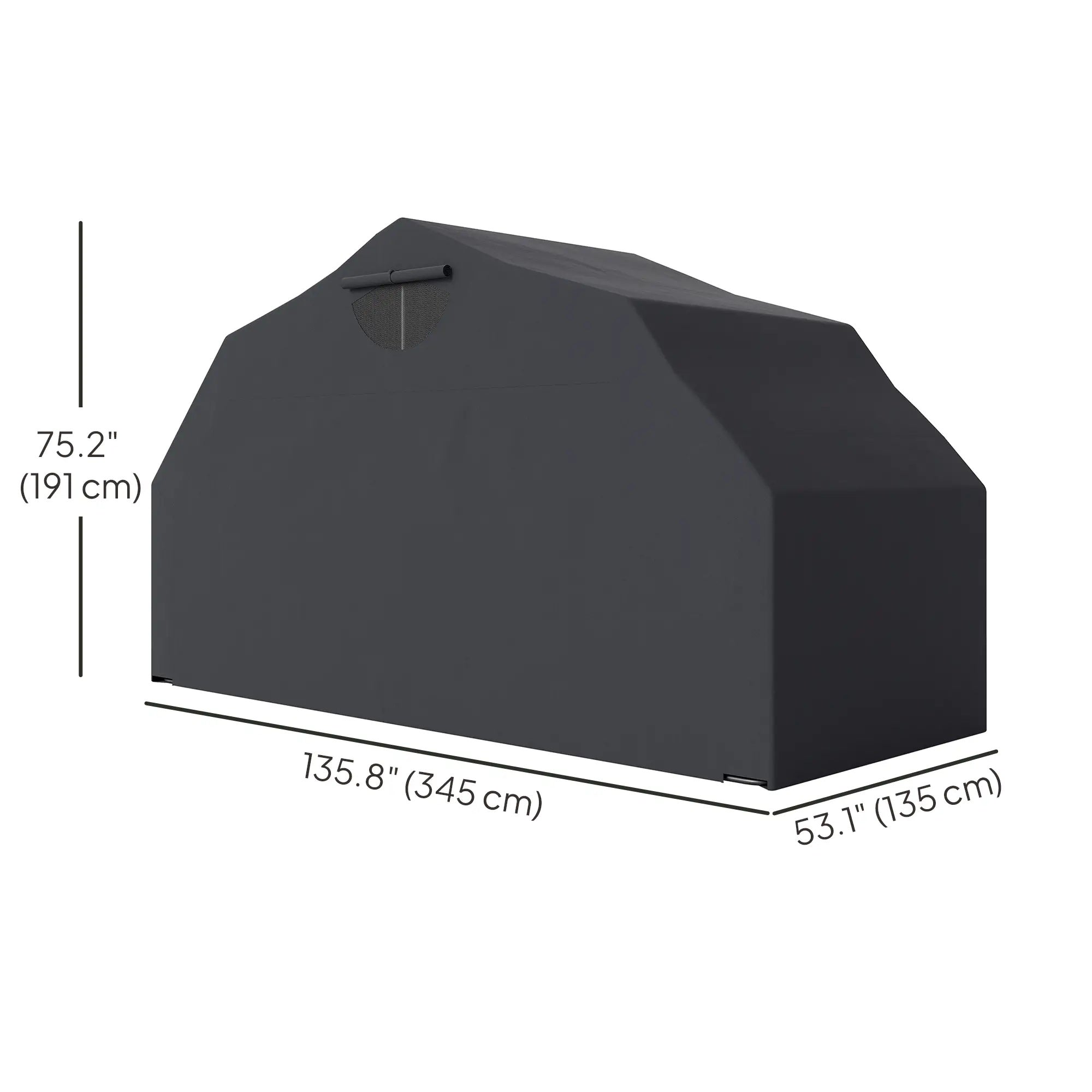 Outsunny Motorcycle Shelter, Waterproof Motorcycle Cover Tent with 2 Mesh Windows, UV Protected & Dustproof Bike Storage Shed 