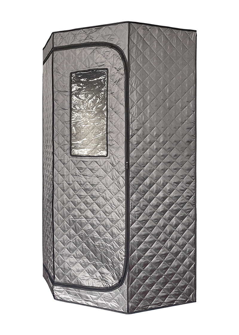 Blisspod Portable Personal Full Body 60 Min Rapid Steam Sauna | Pentagonal | Grey | Powerful 1600 Watts | 3.6L Stronger Steamer | 90X90X190cm 