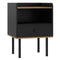 Nightstand Bedside End Table with Drawer and Open Shelf for Living Room Bedroom-1 Piece