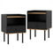 Nightstand Bedside End Table with Drawer and Shelf for Living Room Bedroom-Set of 2