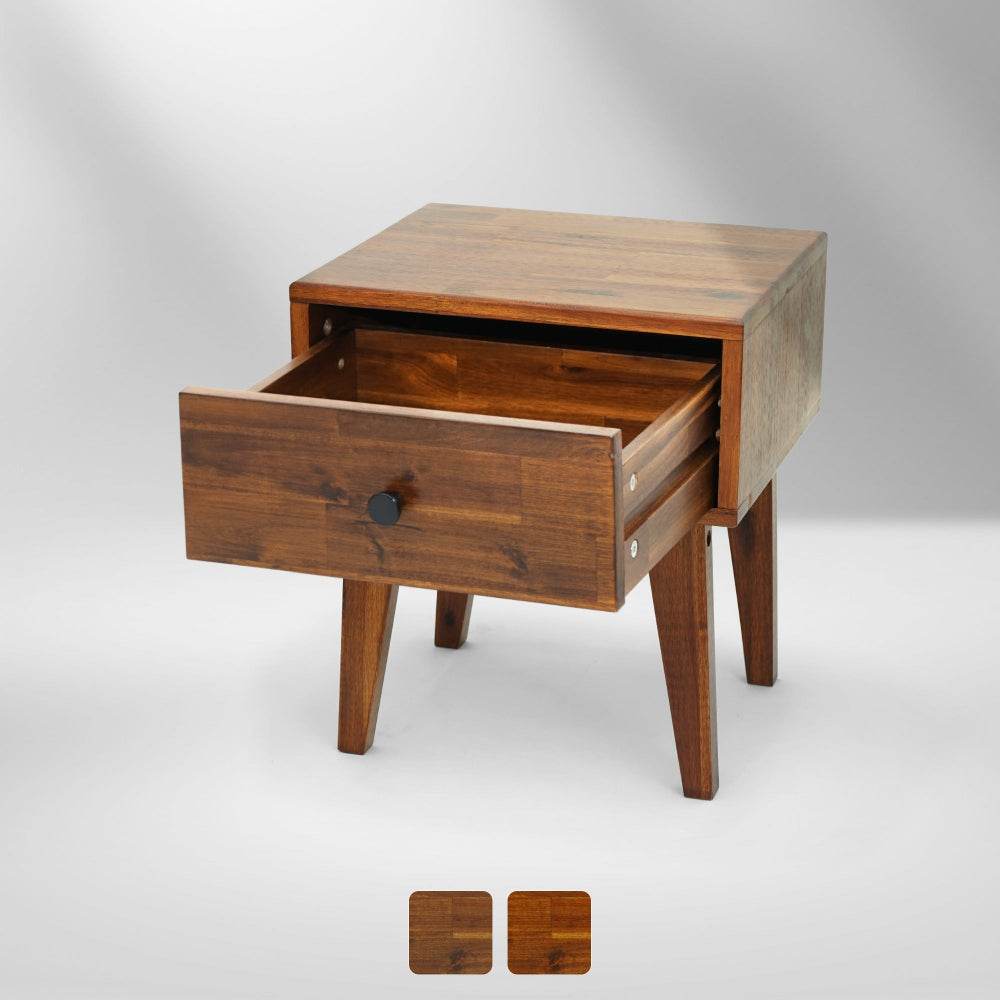 Sofia 1-Drawer Solid Wood Nightstand 