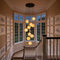 NILOS 10-Light Gold & Glass Cascade Chandelier for Stairwell & Entryway