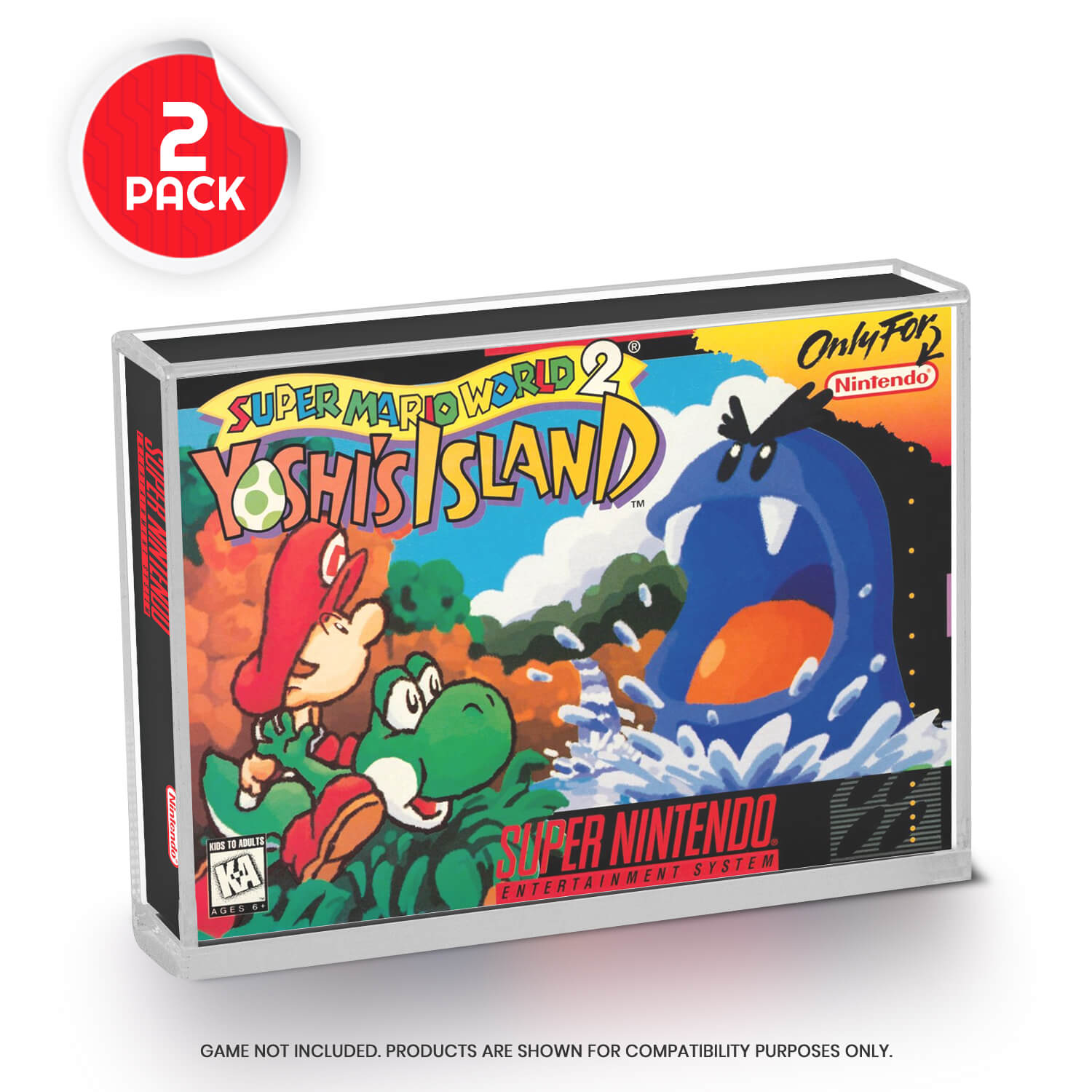Acrylic Display Protector for SNES Games and N64 Game Box - Pack of 2 