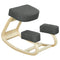Ergonomic Kneeling Chair, Wood Kneel Stool with Thick Pads, Desk Knee Chair, Improve Posture, Dark Grey