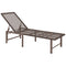 Wicker Outdoor Lounge Chair, Rattan Reclining Patio Lounger Tanning Chair with Adjustable Back, Brown