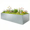 8' x 4' x 2' Raised Garden Bed, Galvanized Planter Box for Growing Flowers, Herbs and Vegetables, Silver