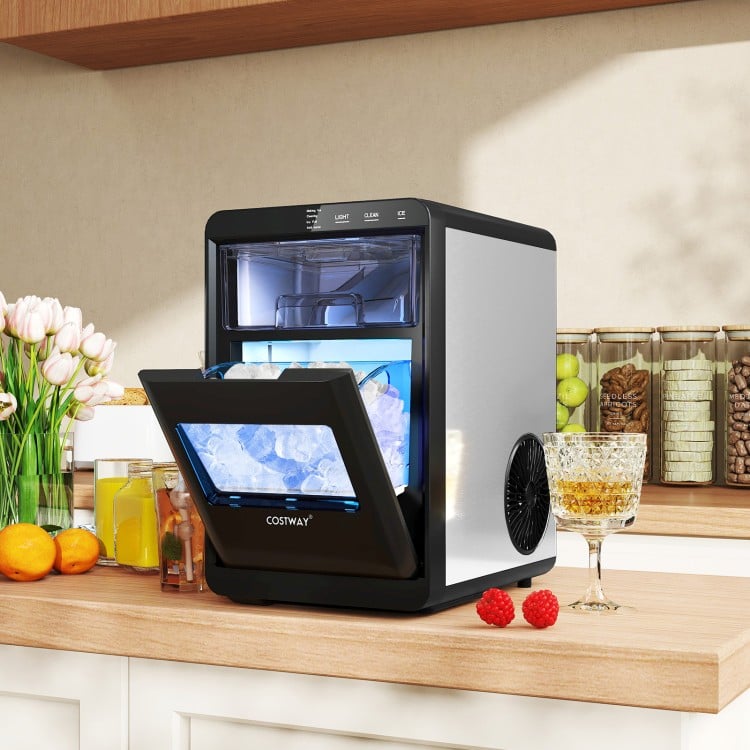 CNN best tested-Nugget Ice Maker Countertop with Soft Chewable Pellet