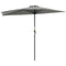 9ft Half Round Umbrella Outdoor Patio Garden Balcony Parasol Window Sun Shade w/ 5 Ribs Light Grey
