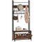 5-In-1 Coat Rack Shoe Bench, Hall Tree with Bench, Shoe Cabinet, 10 Hooks for Hallway, Mud Room, Rustic Brown