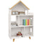 Qaba Toy Storage Organizer Cabinet 3 Tier Kids Bookshelf Playroom Room Nursery Kindergarten White