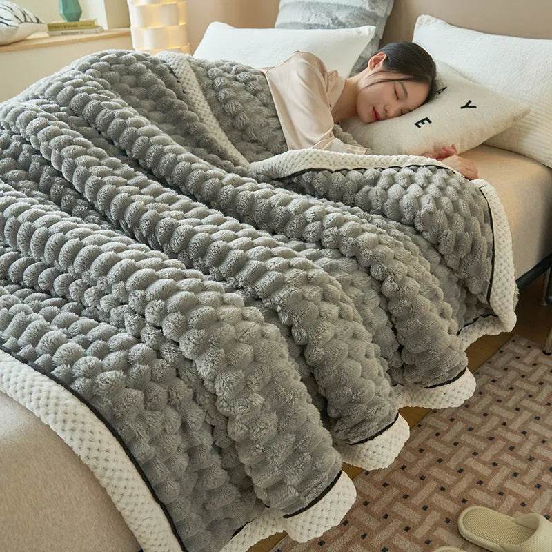 Coral Flannel Winter Thicken Thermal Cover Blanket 