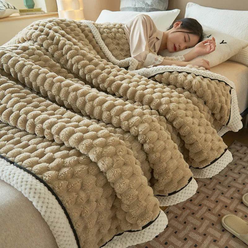 Coral Flannel Winter Thicken Thermal Cover Blanket 
