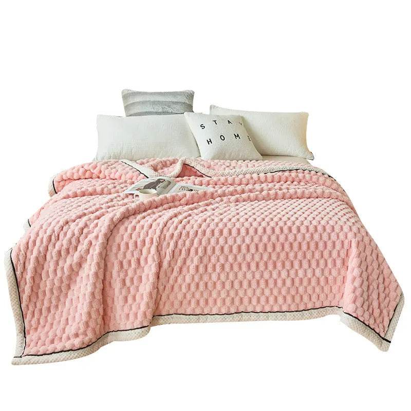 Coral Flannel Winter Thicken Thermal Cover Blanket 