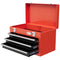 DURHAND Portable Toolbox Perfection: 3 Drawer Tool Chest with Metal Latch for Garage, Household, Warehouse, Red Finish