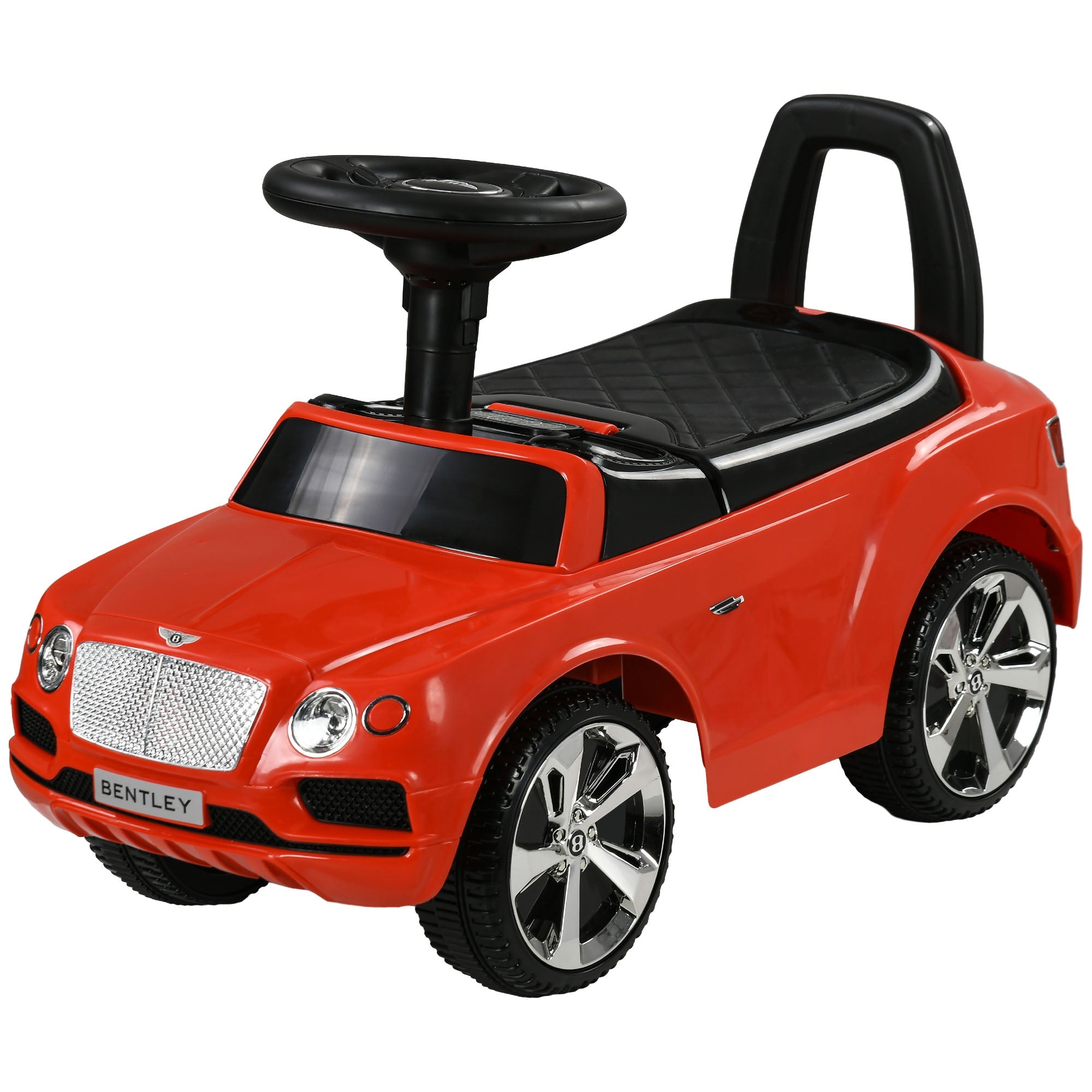 Qaba Bentley Bentayga Licensed Baby Car Foot To Floor with Horn Music, Under-Seat Storage, for 18-36 Months Red 