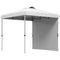 8 x 8 ft Pop Up Canopy with 1 Sidewall, Carry Bag and 4 Sand Bags, Height Adjustable Instant Sun Shelter, White