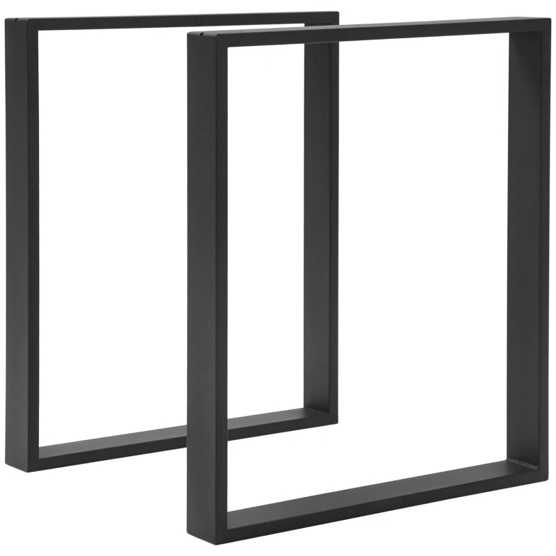 Metal Table Legs Set of 2, Square DIY Furniture Table Legs with Screws and Floor Protectors