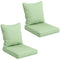 Outsunny 4-Piece Seat Cushion Back Pillows Replacement, Patio Chair Cushions Set for Indoor Outdoor, Green